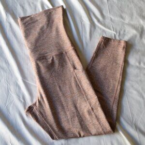 OFFLINE By Aerie The Hugger Foldover Legging Hi-Rise Beige Size XL